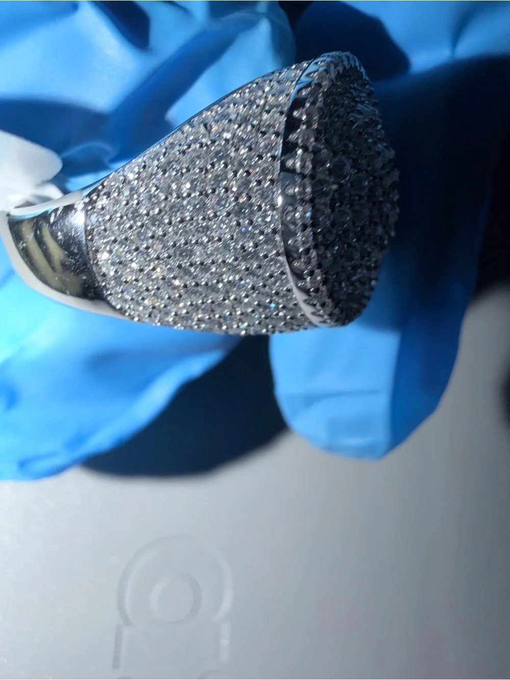 925 sterling silver with reverse setting